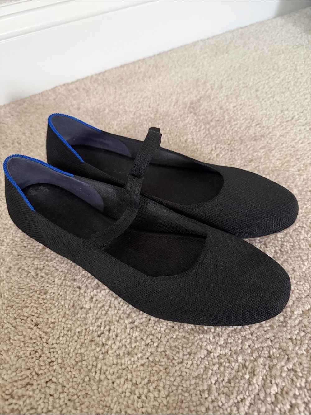 Rothy's The Square Mary Jane Flats Black US 8.5